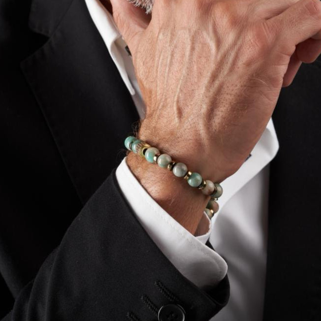 Amazonite - Hematite Bracelet - (8 mm)
