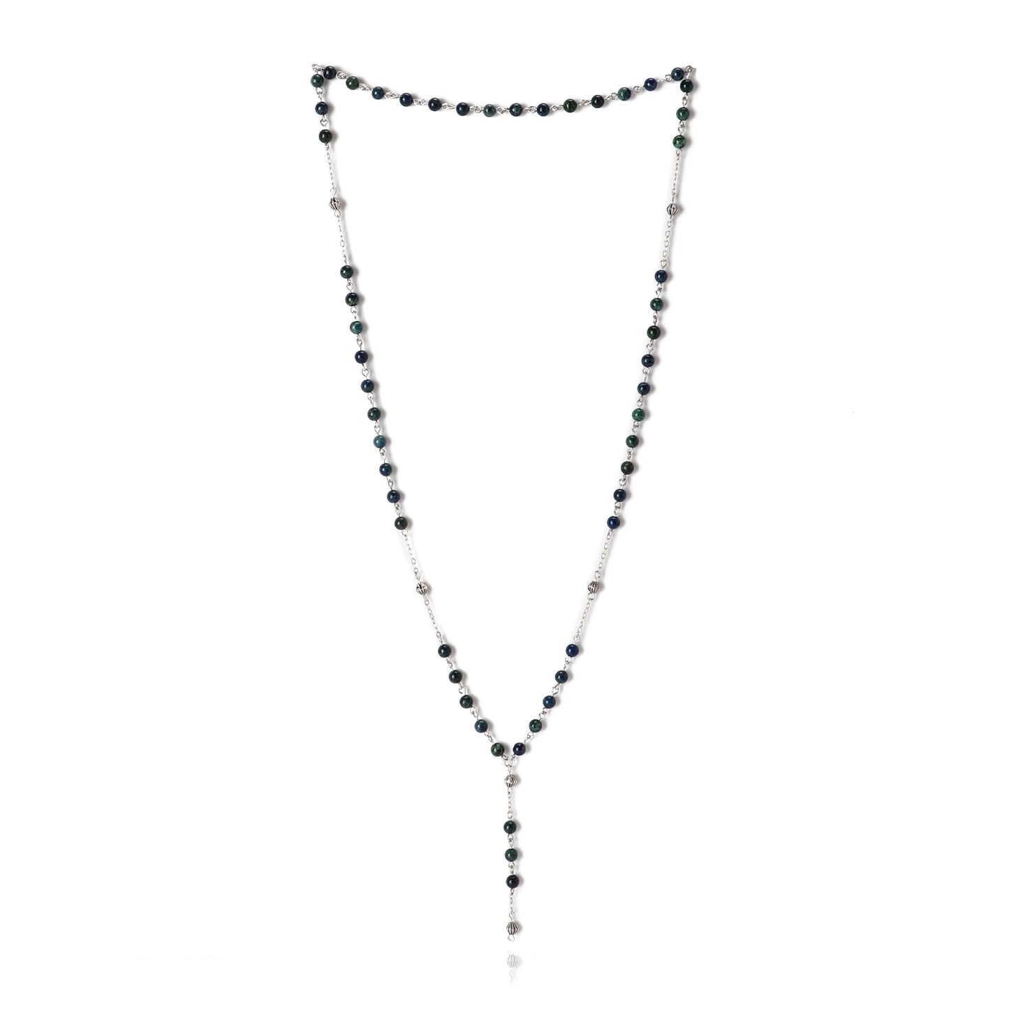 Azourite - Necklace - Sterling Silver ( 6mm )