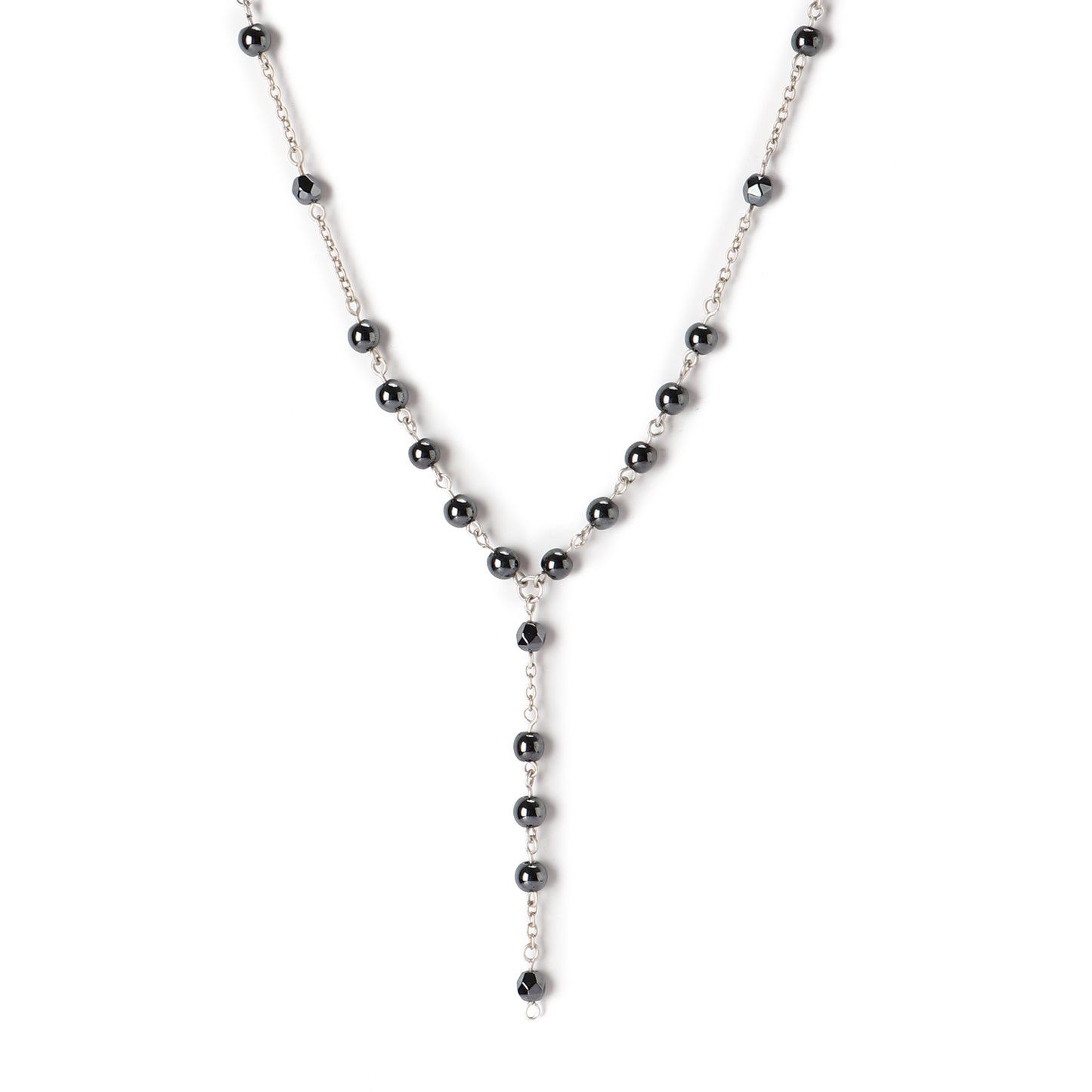 Hematite - Necklace - Sterling Silver ( 6mm )