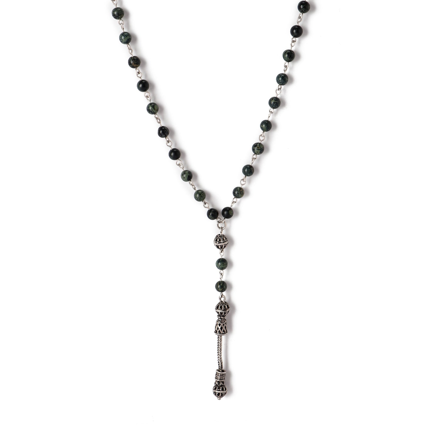 African Jasber - Necklace - Sterling Silver ( 6mm )