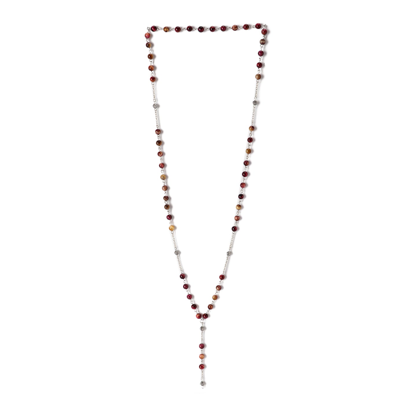 Tiger Eye - Necklace - Sterling Silver ( 6mm )