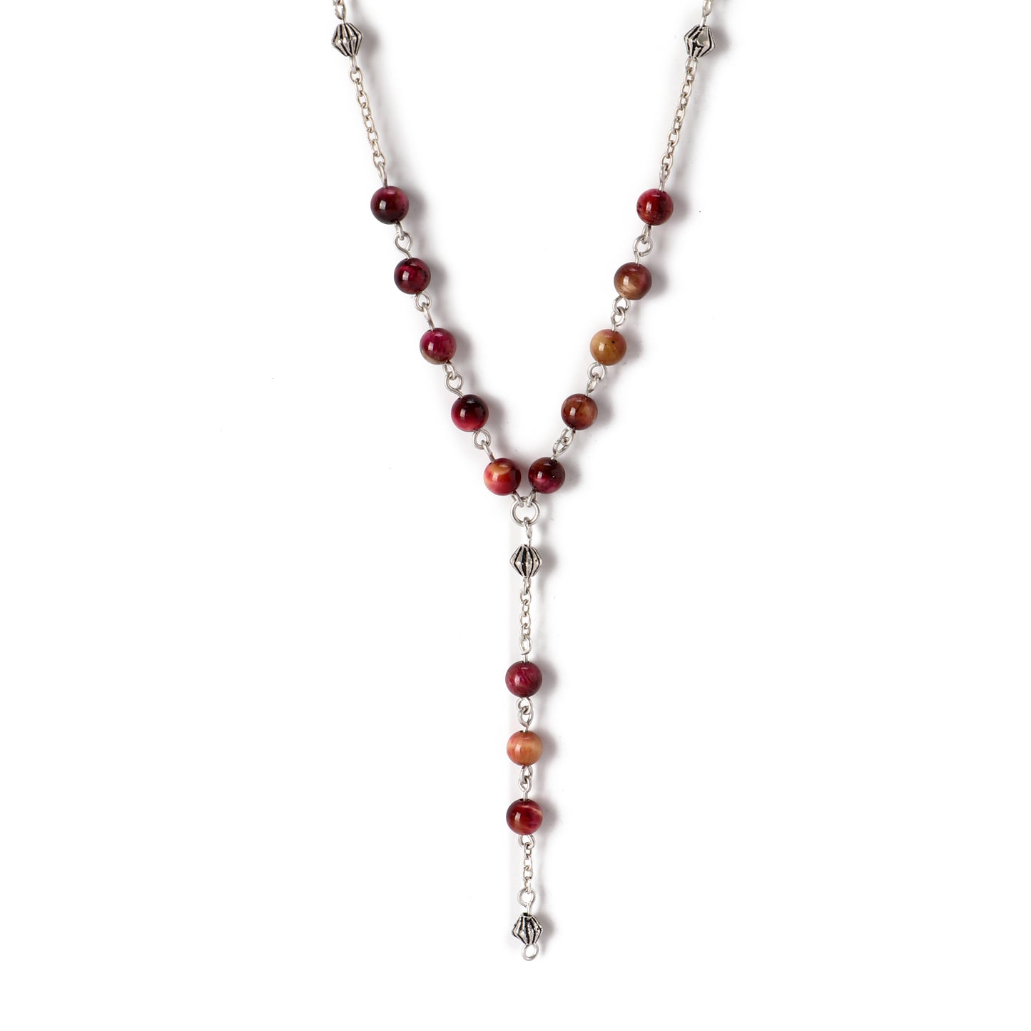 Tiger Eye - Necklace - Sterling Silver ( 6mm )