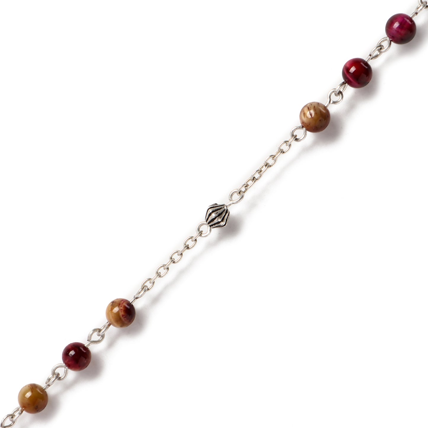 Tiger Eye - Necklace - Sterling Silver ( 6mm )