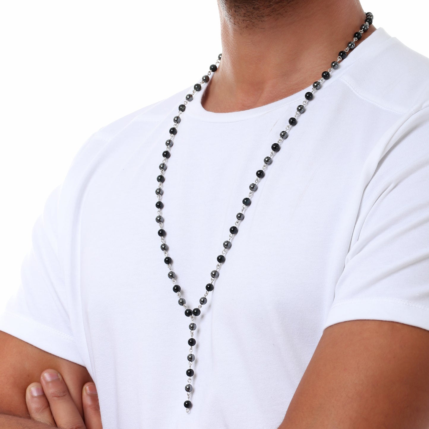Tiger Eye - Necklace - Sterling Silver ( 6mm )