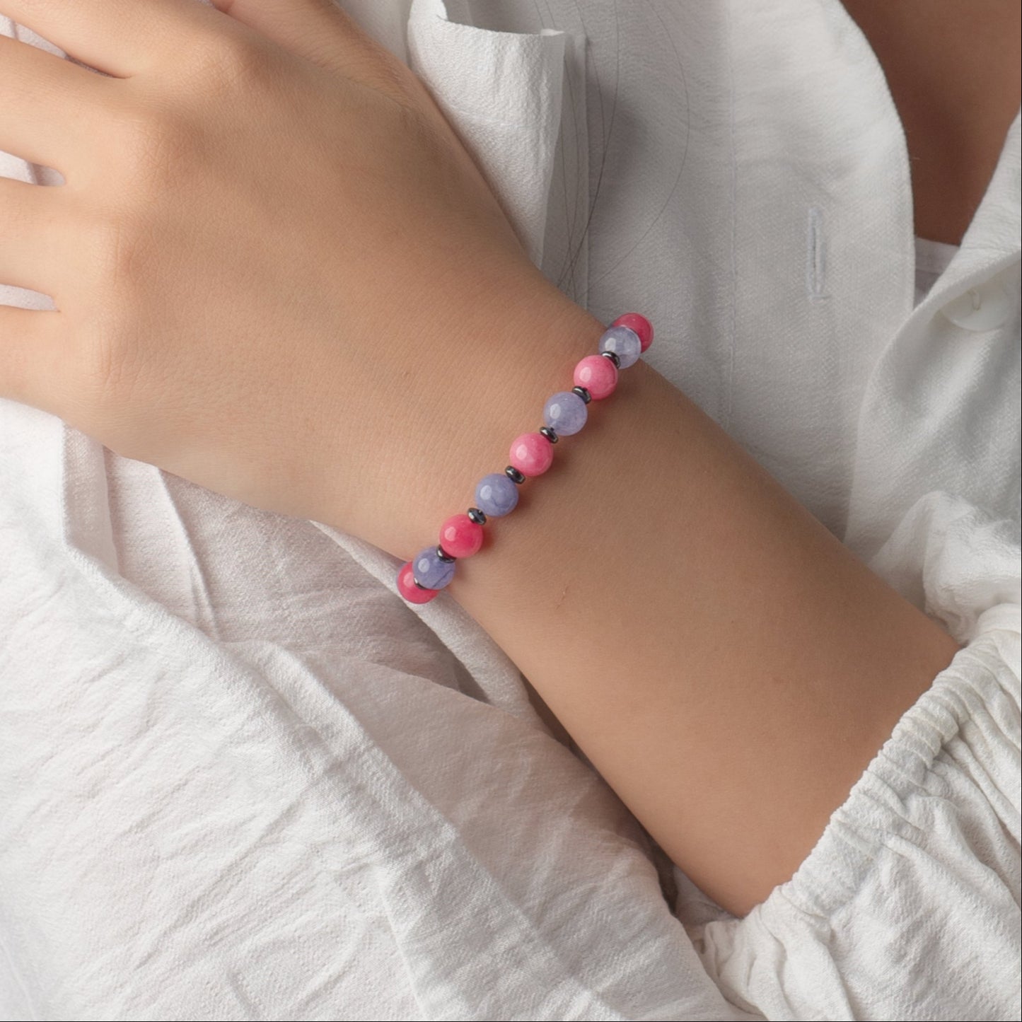 Jade - Hematite Bracelet - (8 mm)