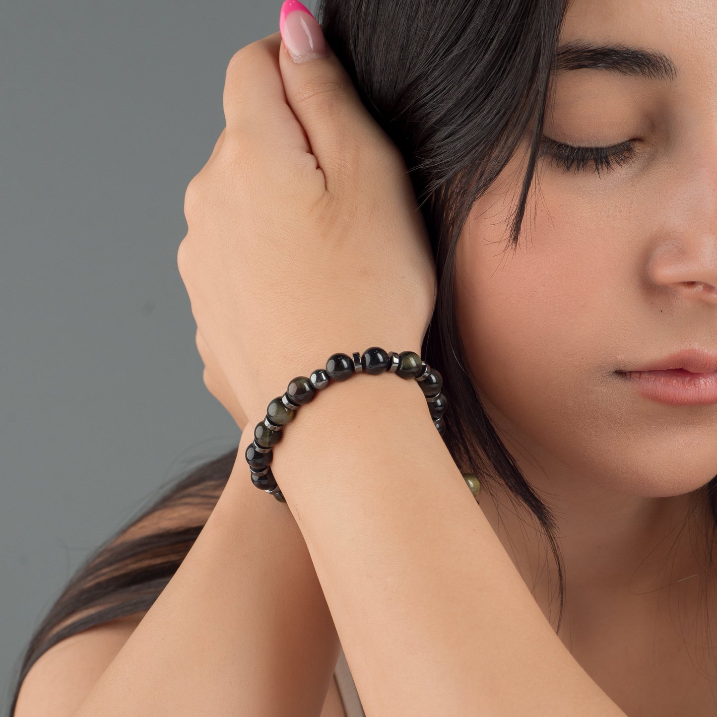Tiger Eye - Hematite Bracelet - (8 mm)