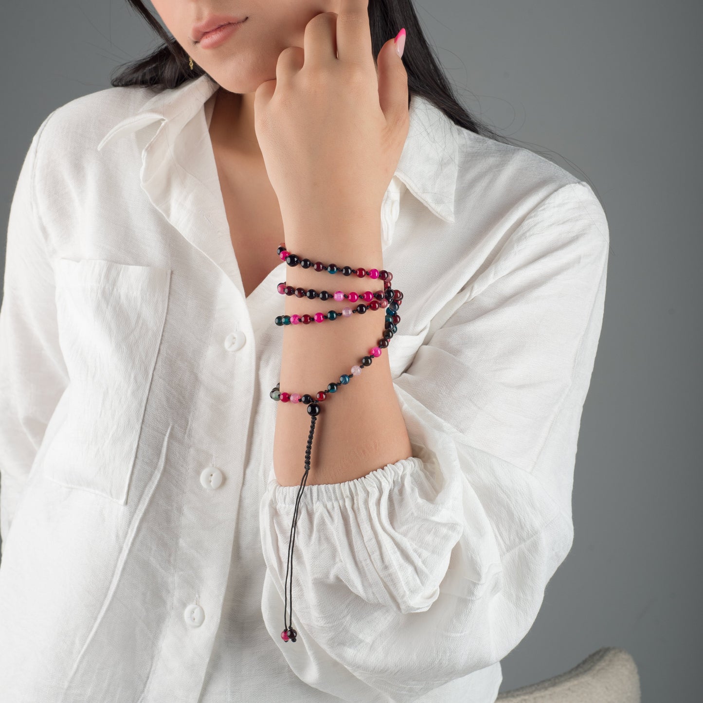 Tasbih Bracelet - Agate - 99 beads (6 mm)