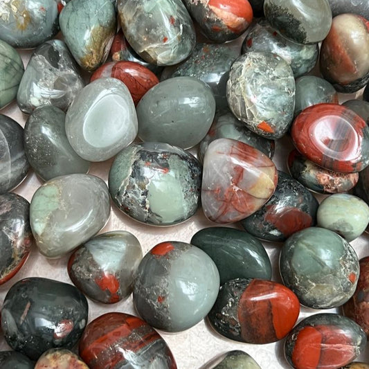 Bloodstone - hematite Bracelet - (8 m.m )