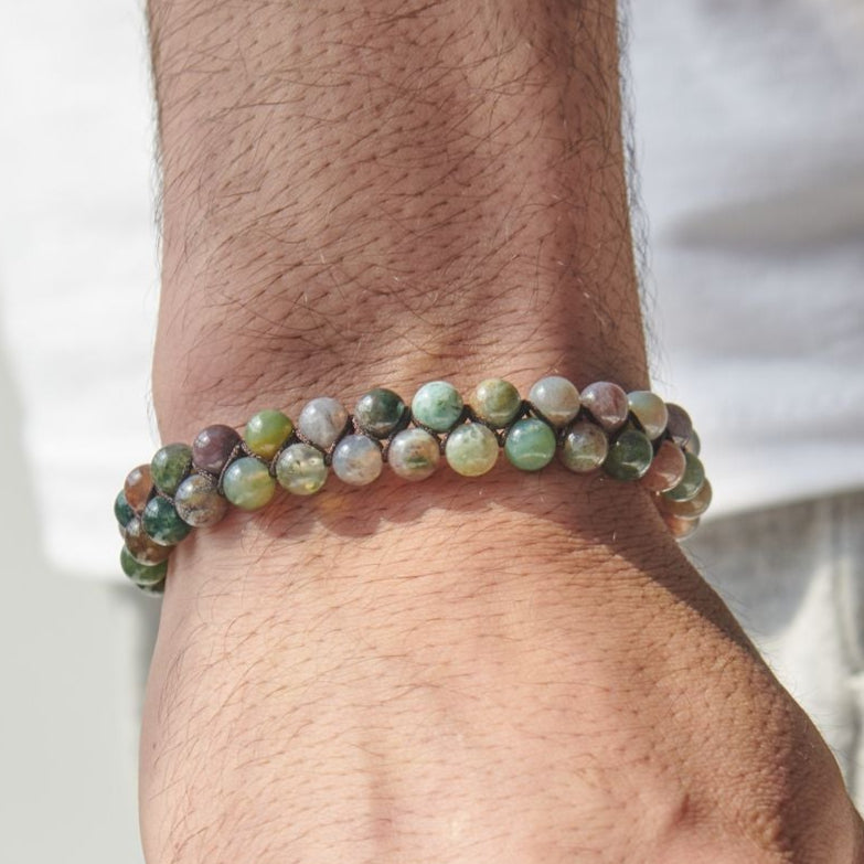 Mossy Agate Bracelet - (6 m.m )
