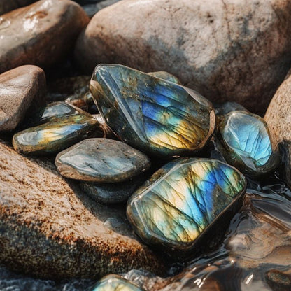 Labradorite - Hematite Bracelet - (8 mm)
