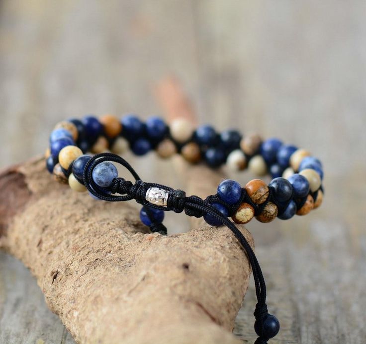 Sodalite - African Jasper Bracelet - ( 6 m.m )