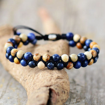 Sodalite - African Jasper Bracelet - ( 6 m.m )