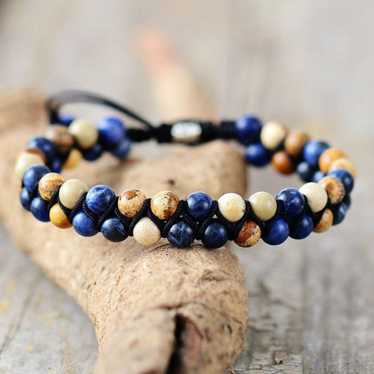 Sodalite - African Jasper Bracelet - ( 6 m.m )