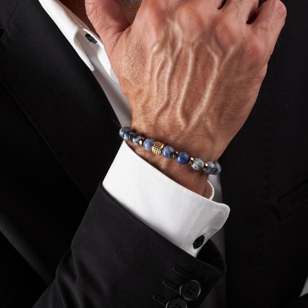 Sodalite - Hematite Bracelet - (8 mm)