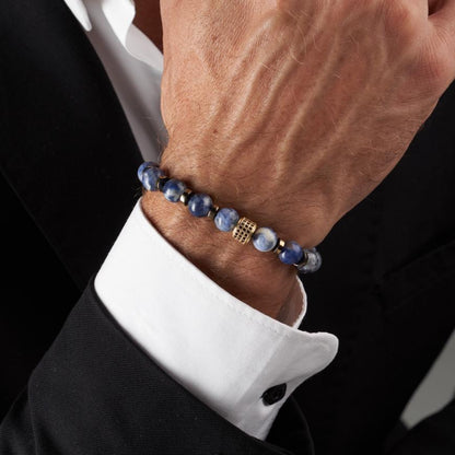 Sodalite - Hematite Bracelet - (8 mm)