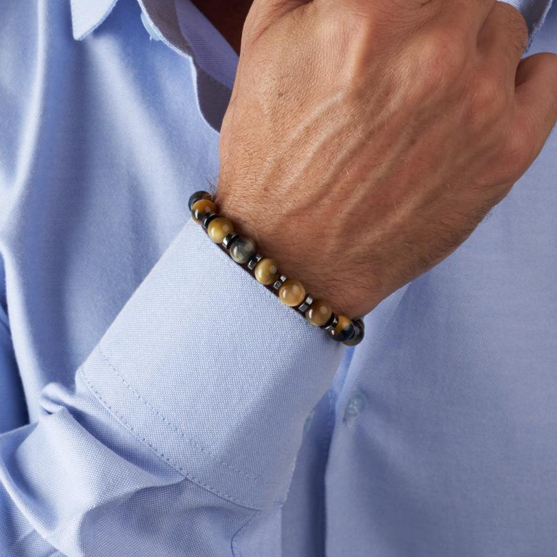 Tiger Eye - Hematite Bracelet - (8 mm)