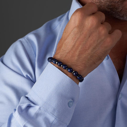 Lapis Lazuli Lazurd - Hematite Bracelet - (8 mm)
