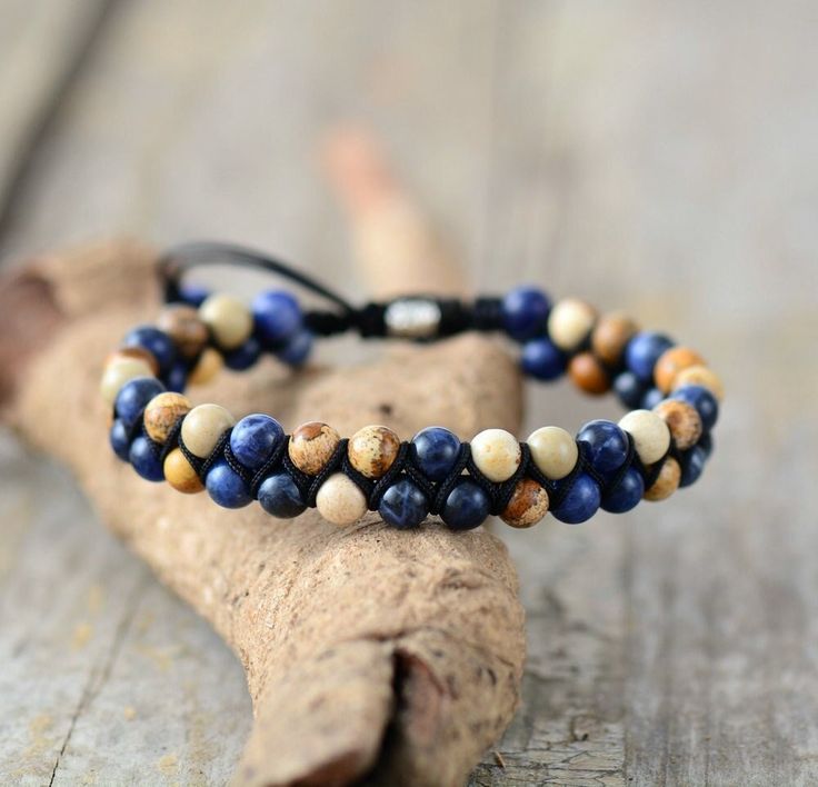 Sodalite - African Jasper Bracelet - ( 6 m.m )