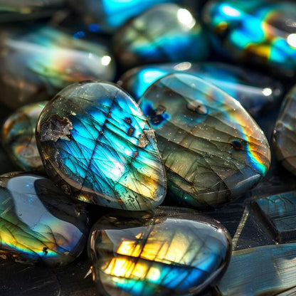 Labradorite - Hematite Bracelet - (8 mm)