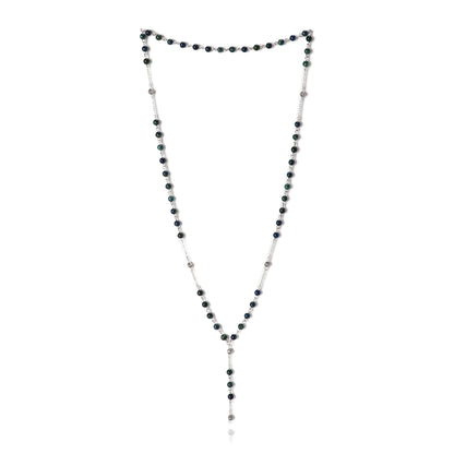 Azourite - Necklace - Sterling Silver ( 6mm )