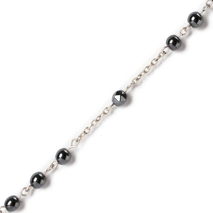 Hematite - Necklace - Sterling Silver ( 6mm )