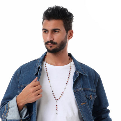 Tiger Eye - Necklace - Sterling Silver ( 6mm )