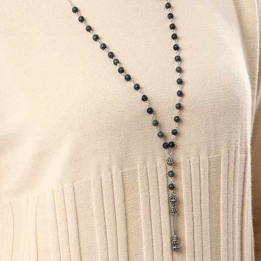 African Jasber - Necklace - Sterling Silver ( 6mm )