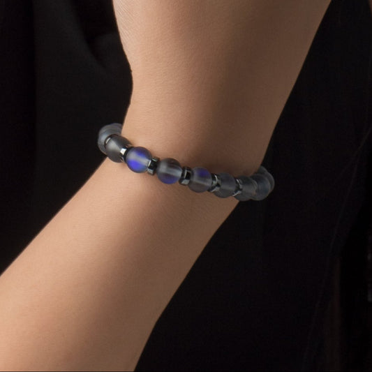 Moon Stone - Hematite Bracelet - (8 mm)