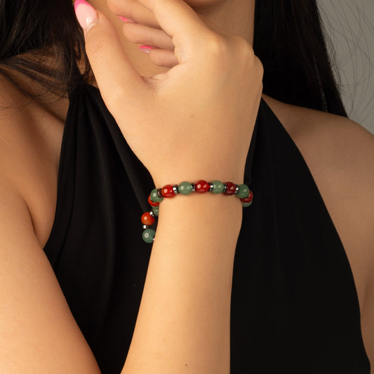 Carnlian - Hematite Bracelet - (8 mm)