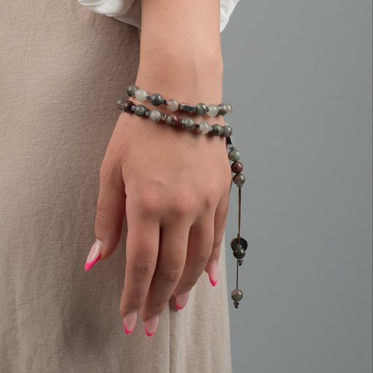 Tasbih  - blood Stone - 33 Beads (8mm)