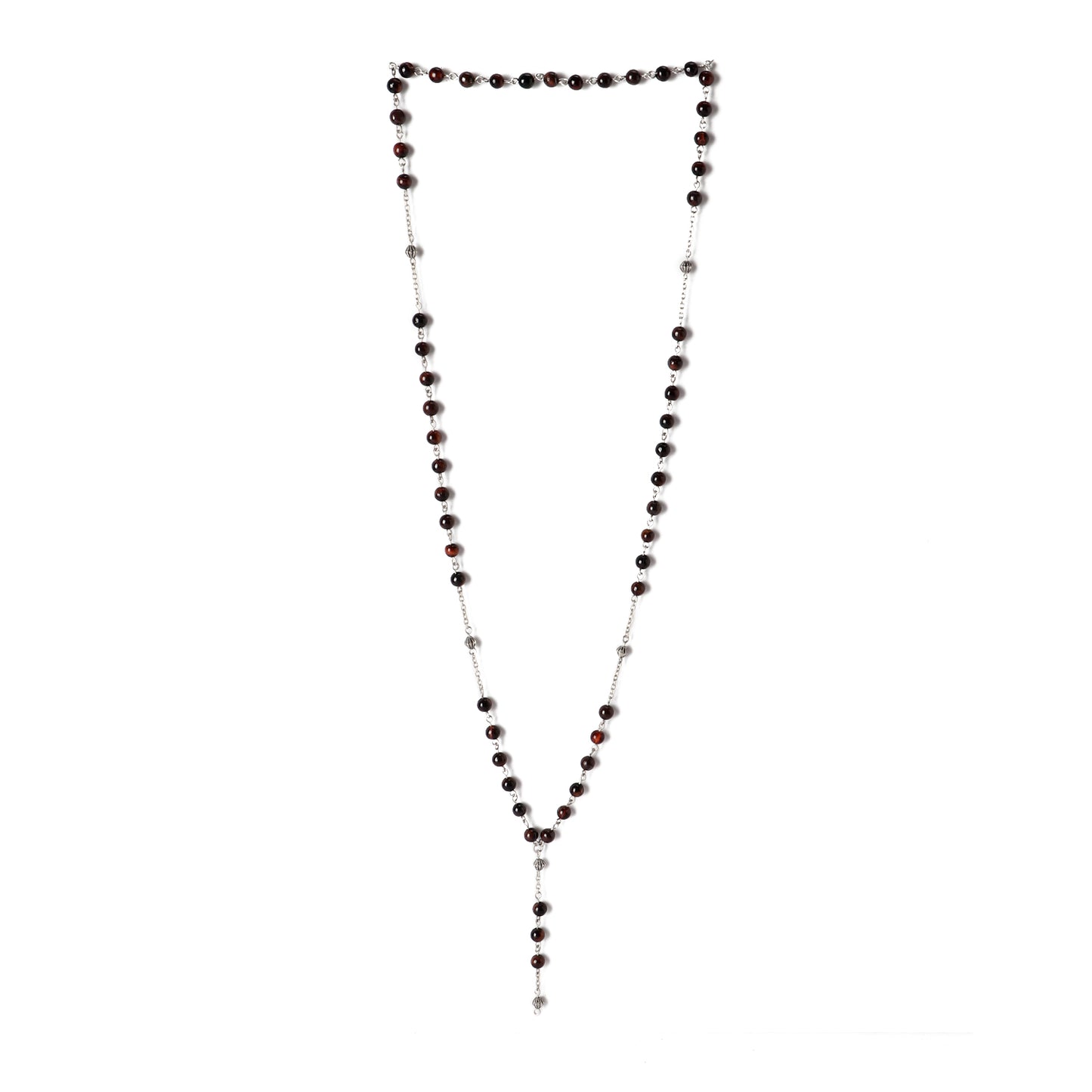 Tiger Eye - Necklace - Sterling Silver ( 6mm )