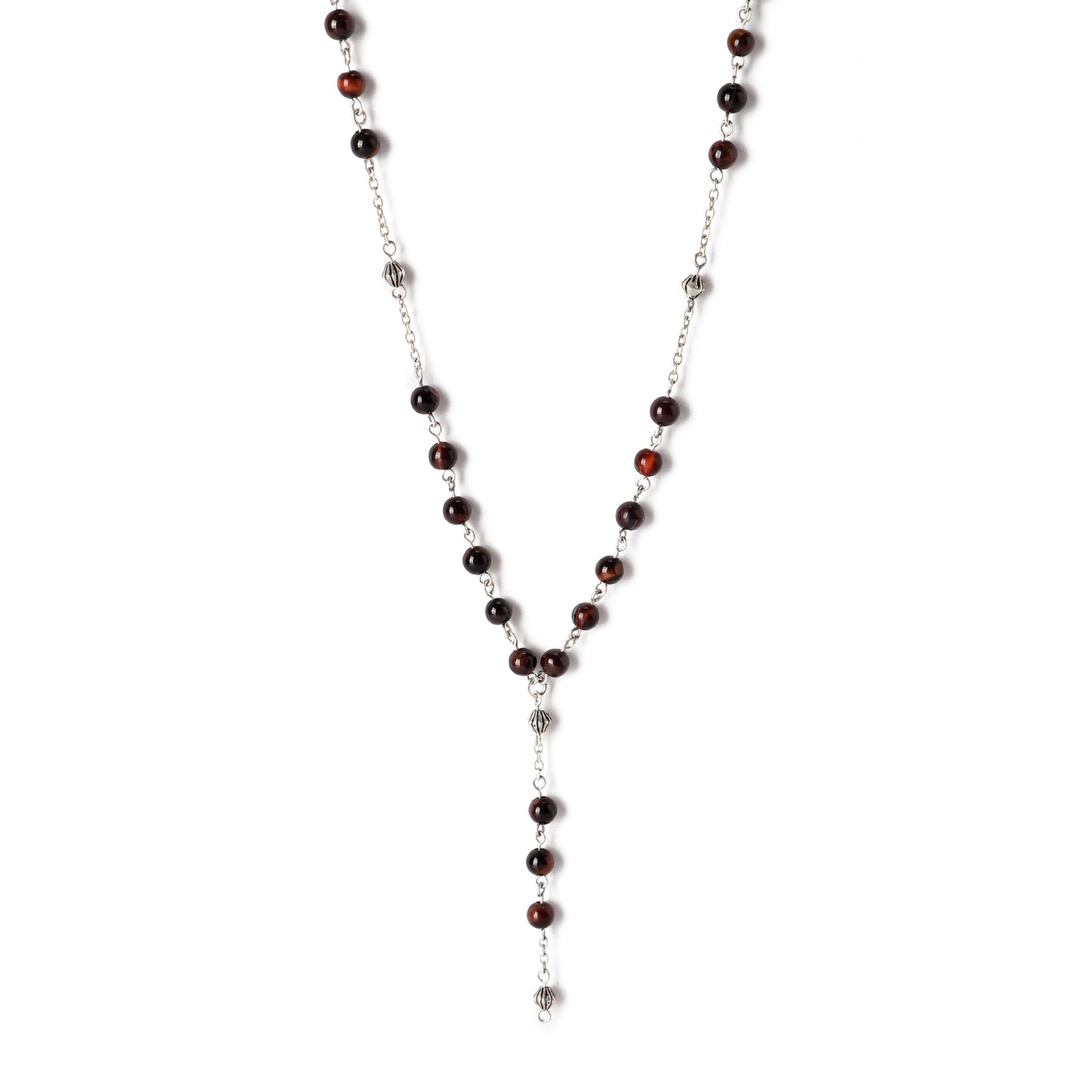 Tiger Eye - Necklace - Sterling Silver ( 6mm )