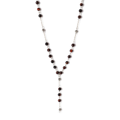 Tiger Eye - Necklace - Sterling Silver ( 6mm )
