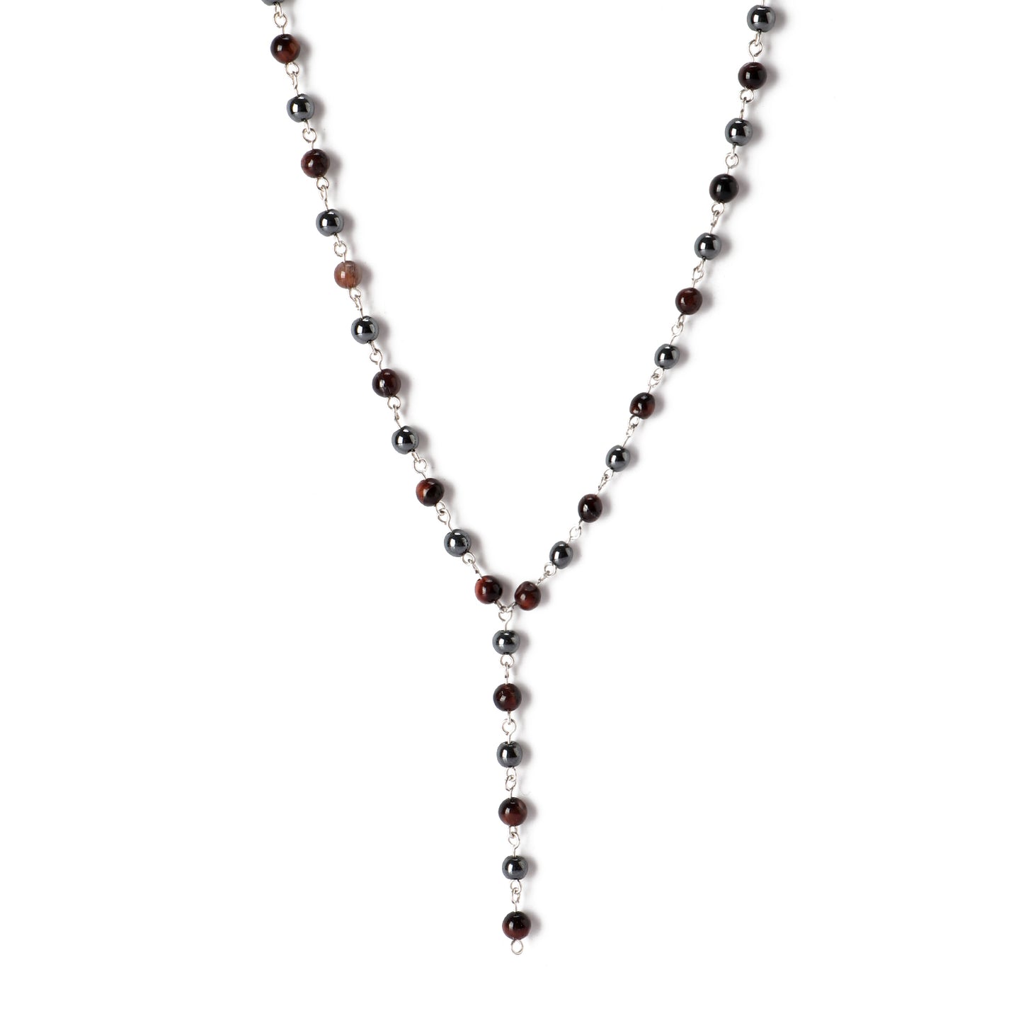 Tiger Eye - Necklace - Sterling Silver ( 6mm )