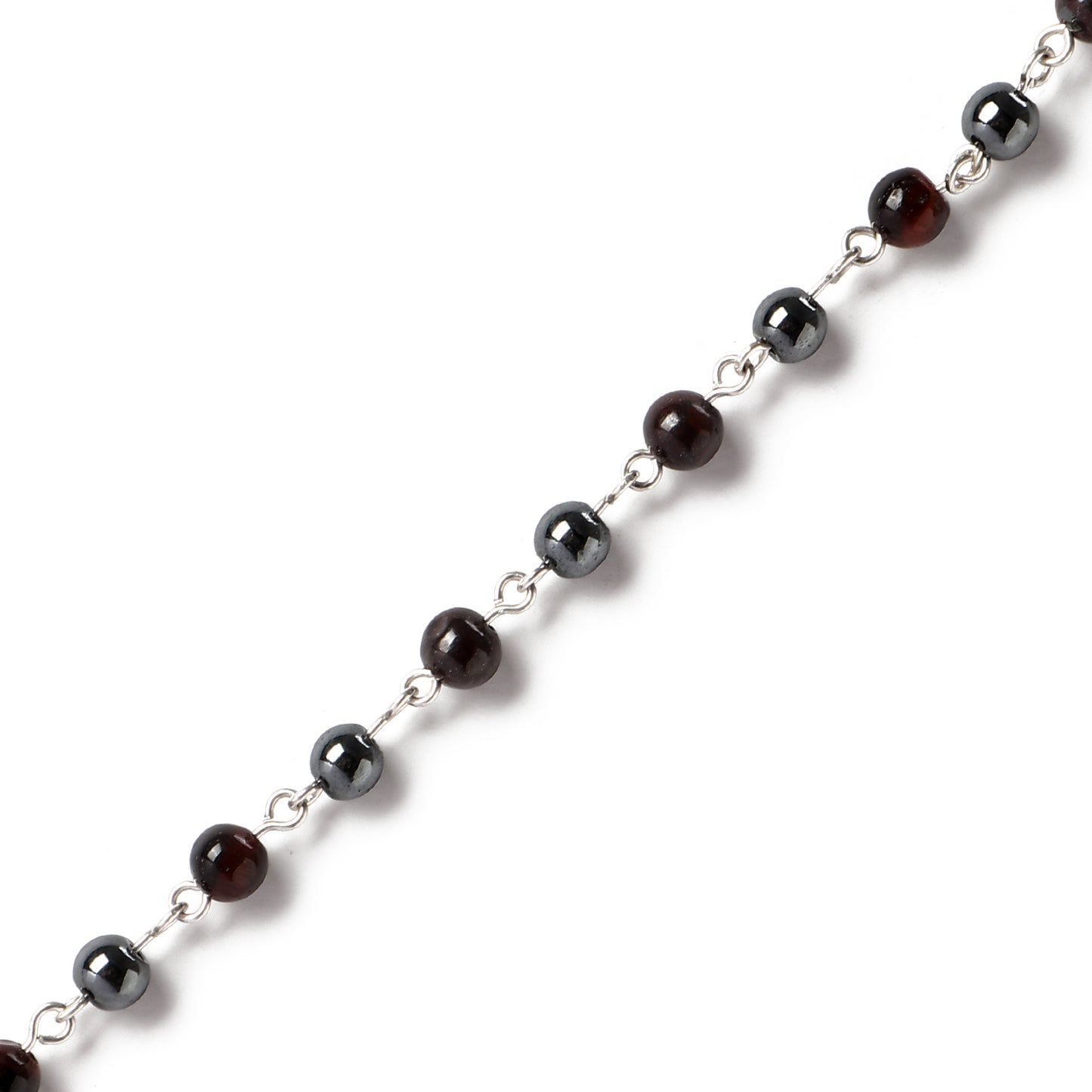 Tiger Eye - Necklace - Sterling Silver ( 6mm )