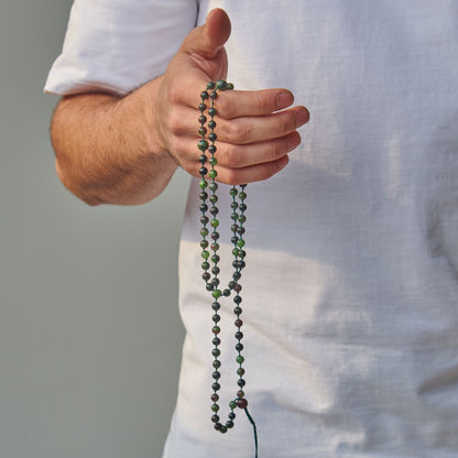 Tasbih Bracelet - Green Moss Agate - 99 Beads (6mm)