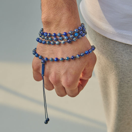 Tasbih bracelet - lapis lazuli - 99 grains (6 mm)