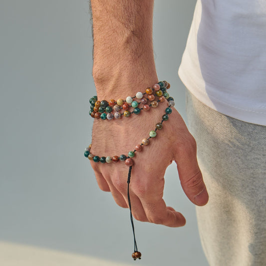 Rosary Bracelet - Agate Moses - 99 Beads (6mm