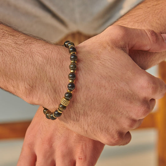 Golden Obsidian - Hematite Bracelet - (8 mm)