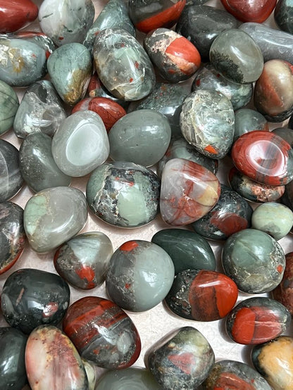 bloodstone - hematite Bracelet - (8 m.m )
