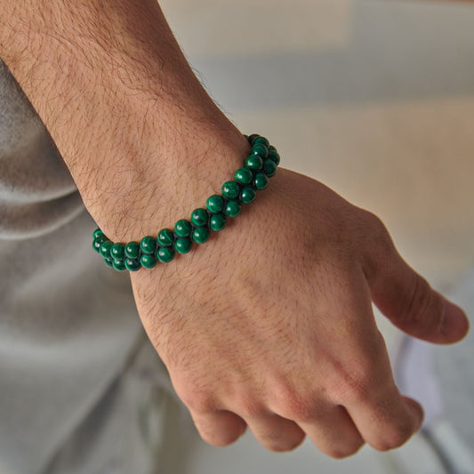 Malachite Stone Bracelet - (6 m.m )