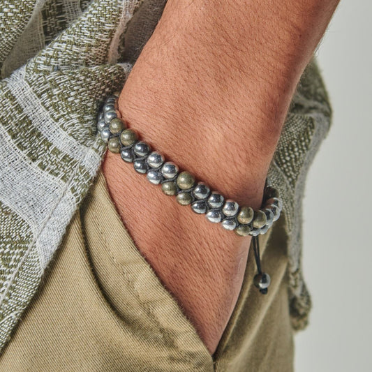 Baurite - Hematite stone Bracelet - (6 mm)