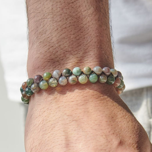 Mossy Agate Bracelet - (6 m.m )