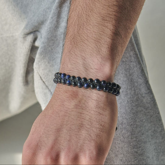 BLACK Onyx - Tiger's Eye Bracelet - (6 m.m )