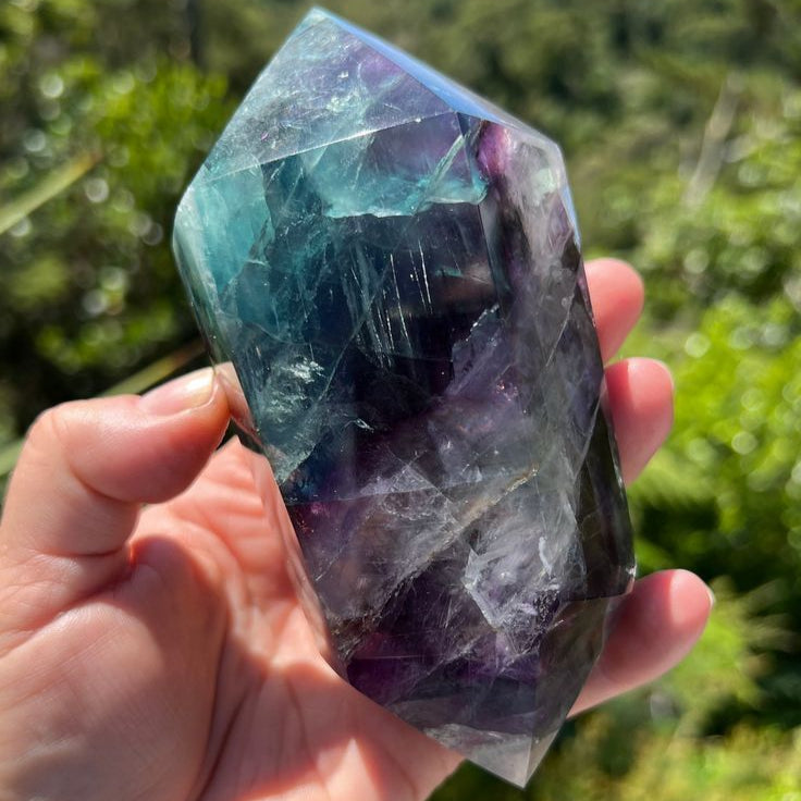 Fluorite - Hematite Bracelet - (8 m.m )