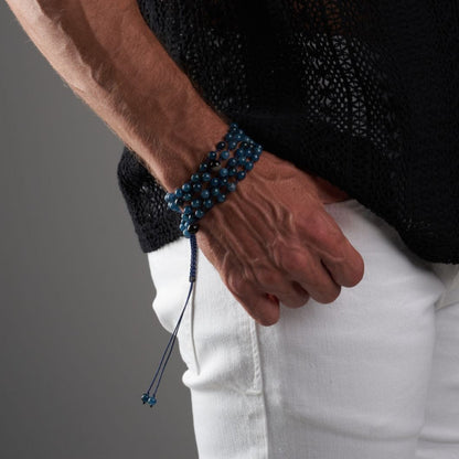 Tasbih Bracelet - Blue Agate - 99 Beads (6mm)