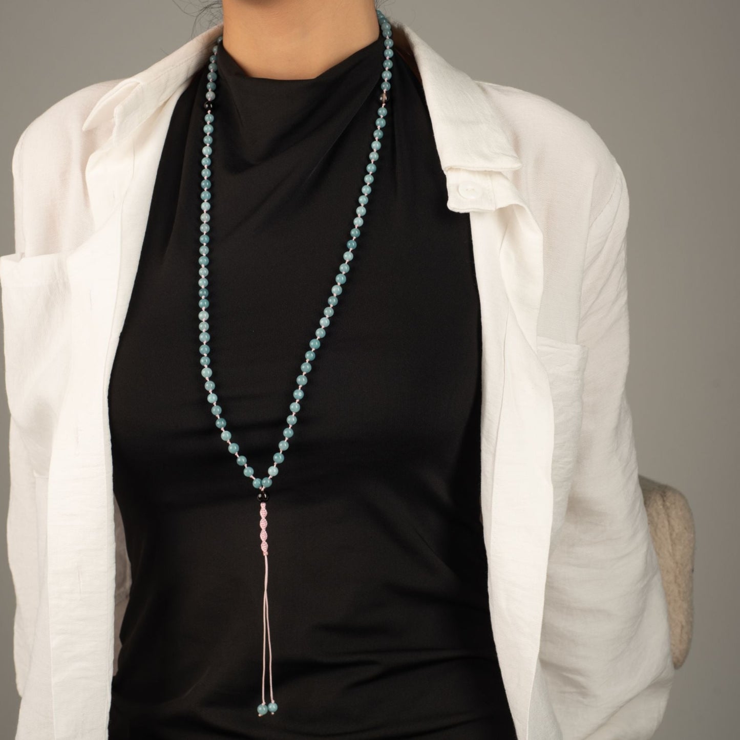 Tasbih Bracelet - Sky Blue Jade - 99 Beads (6mm)