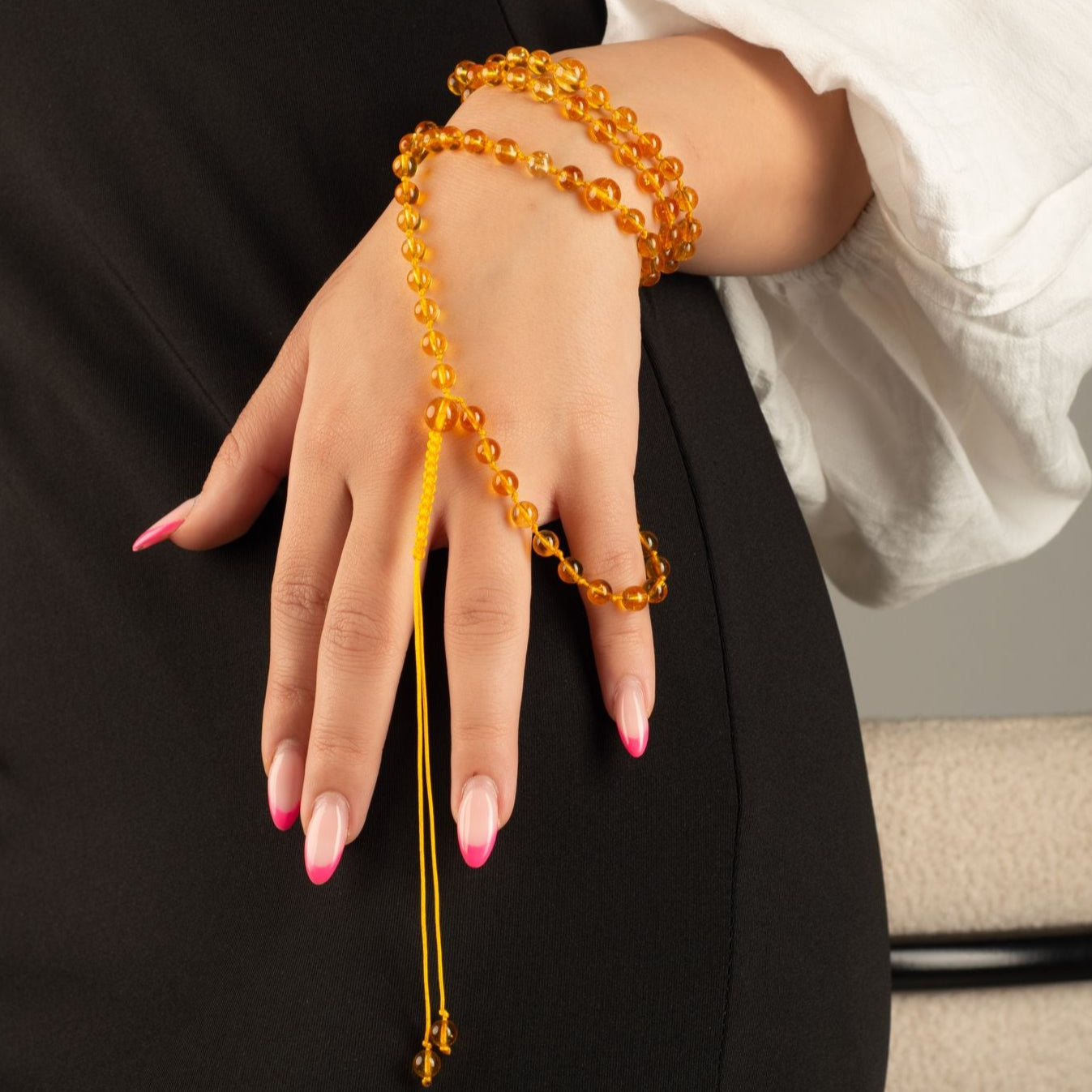 Tasbih Bracelet - Citrine - 99 Beads (6mm)