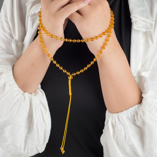 Tasbih Bracelet - Citrine - 99 Beads (6mm)