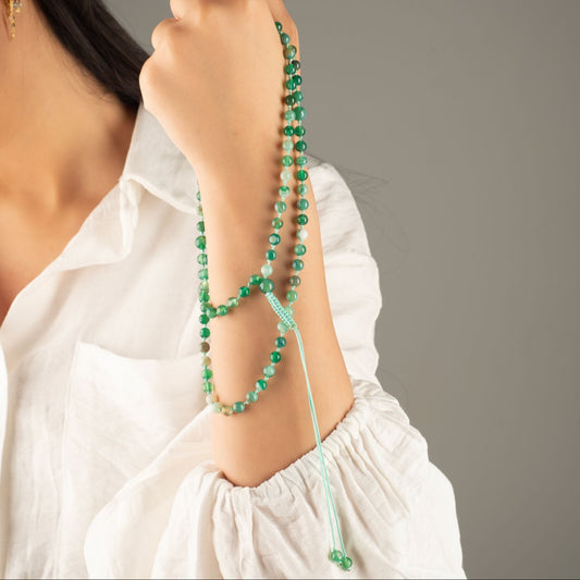 Tasbih Bracelet - Green Agate - 99 Beads (6 mm)